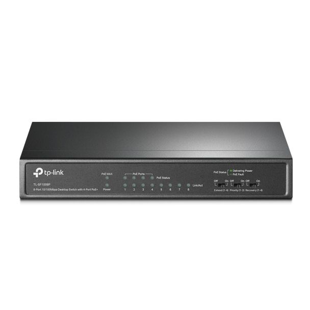 TP-Link TL-SF1008P 8-Port 10/100 Mbps Desktop Switch with 4-Port PoE+