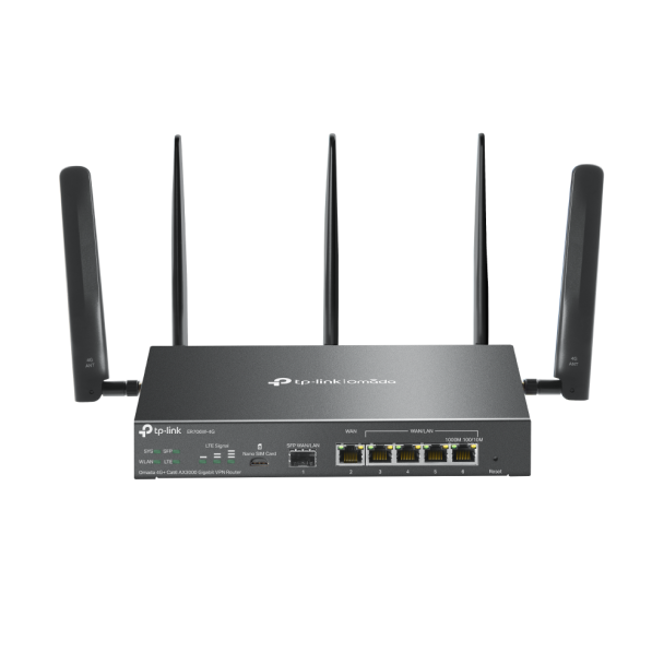 TP-Link Omada ER706W-4G 4G+ Cat6 AX3000 Gigabit VPN Router