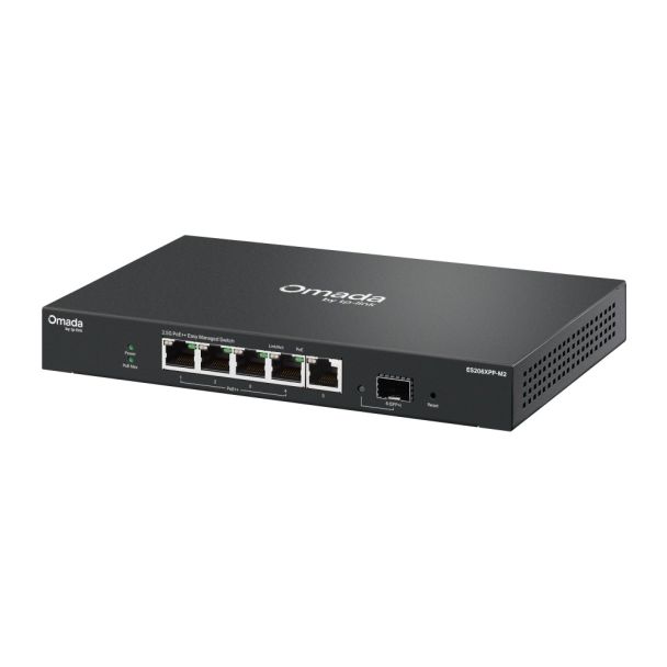 TP-Link Omada ES206XPP-M2 5-Port 2.5GBASE-T and 1-Port 10GE SFP+ Easy Managed Switch with 4-Port PoE++