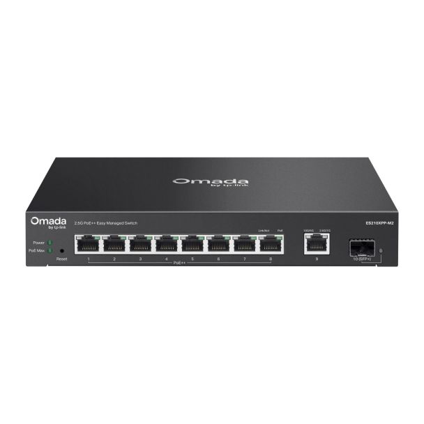 TP-Link Omada ES210XPP-M2 8-Port 2.5G + 2-Port 10G Easy Managed Switch with 8-Port PoE++