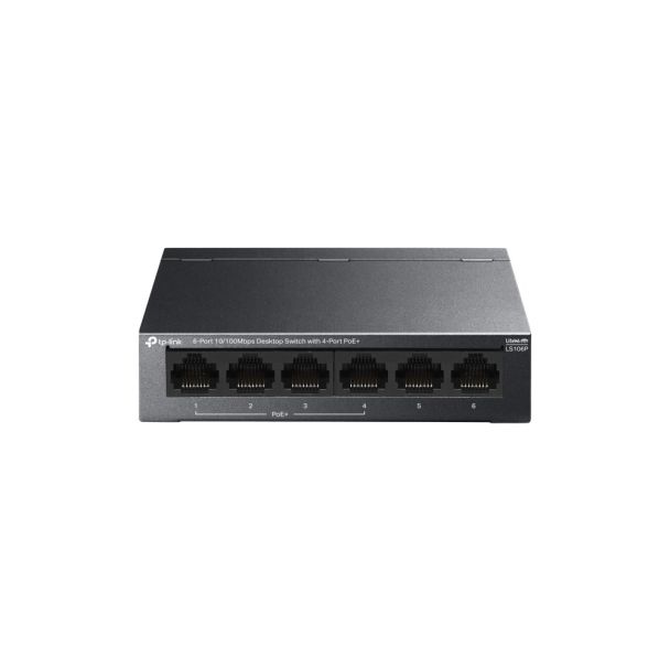 TP-Link LS106P 6-Port 10/100 Mbps Desktop Switch with 4-Port PoE+