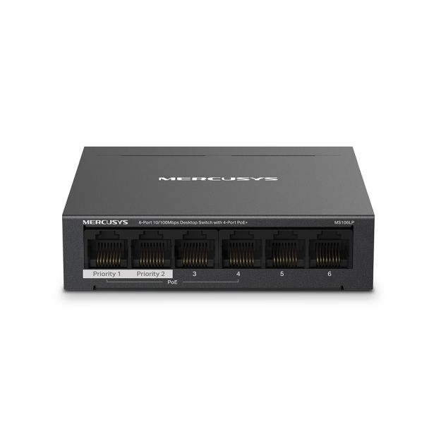 Mercusys MS106LP 6-Port 10/100 Mbps Desktop Switch with 4-Port PoE+