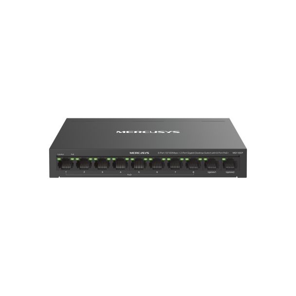 Mercusys MS110CP 8-Port 10/100Mbps + 2-Port Gigabit Desktop Switch with 8-Port PoE+