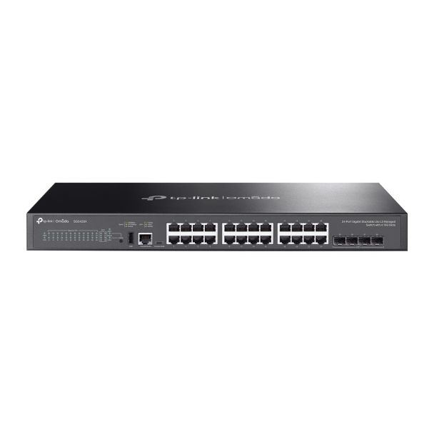 TP-Link Omada SG5428X 24-Port Gigabit Stackable Lite L3 Managed Switch with 4 10G Slots