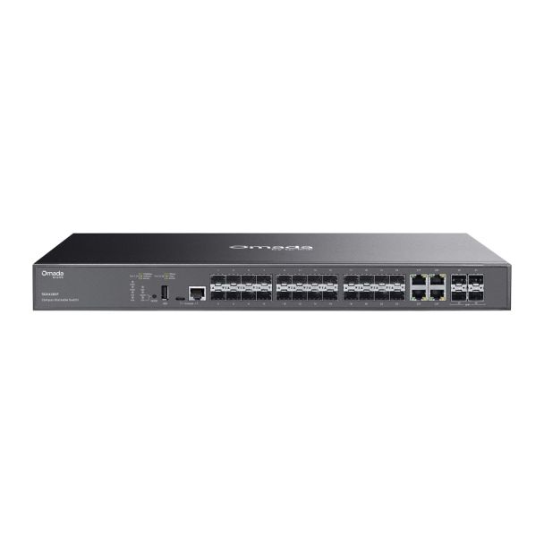 TP-Link Omada SG5428XF 24-Port SFP Stackable Lite L3 Managed Switch with 4x 10G Slots