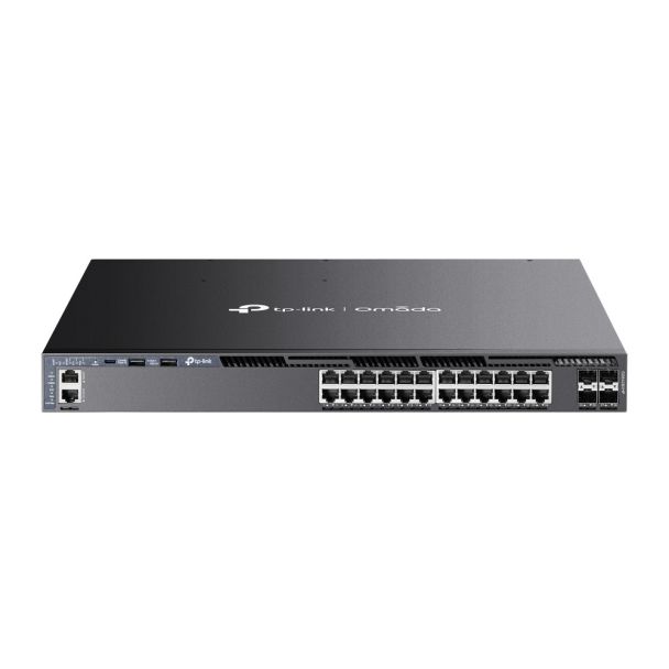 TP-Link Omada SG6428XHP 24-Port Gigabit Stackable L3 Managed PoE+ Switch with 4 10GE SFP+ Slots