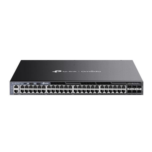 TP-Link Omada SG6654XHP 48-Port Gigabit Stackable L3 Managed PoE+ Switch with 6 10GE SFP+ Slots