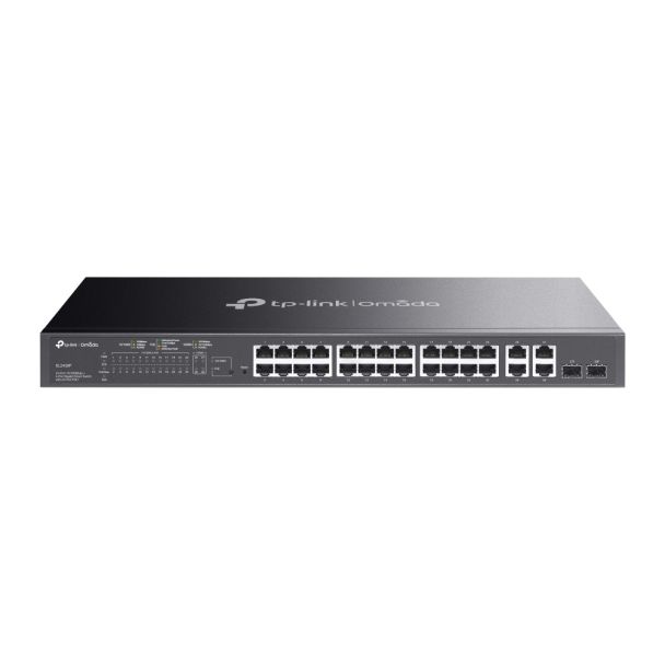 TP-Link Omada SL2428P 24-Port 10/100 Mbps + 4-Port Gigabit Smart Switch with 24-Port PoE+