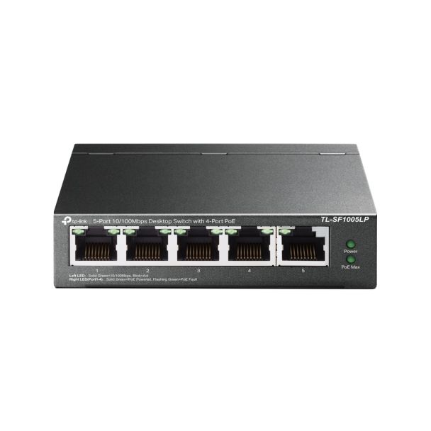 TP-Link TL-SF1005LP 5-Port 10/100 Mbps Desktop Switch with 4-Port PoE