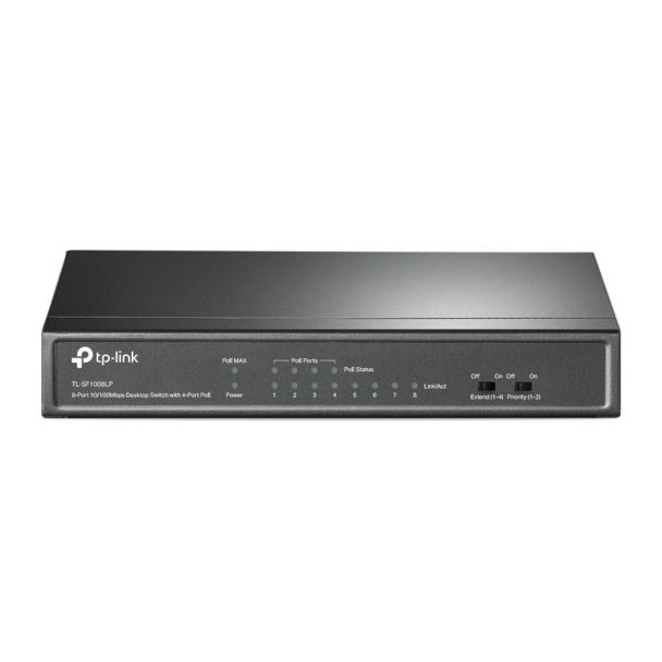 TP-Link TL-SF1008LP 8-Port 10/100 Mbps Desktop Switch with 4-Port PoE