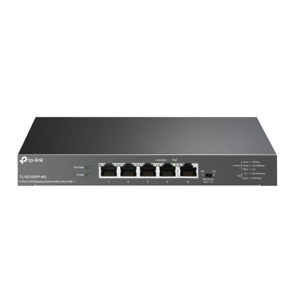 TP-Link TL-SG105PP-M2 5-Port 2.5G Desktop Switch with 4-Port PoE++
