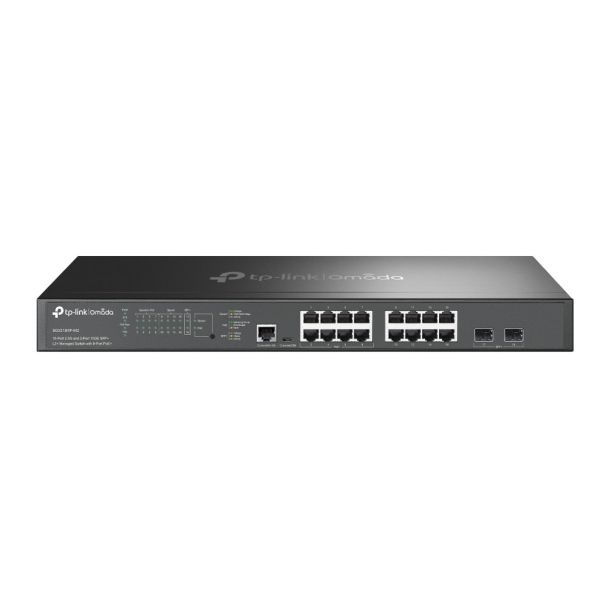 TP-Link Omada SG3218XP-M2 16-Port 2.5GBASE-T and 2-Port 10GE SFP+ L2+ Managed Switch with 8-Port PoE+