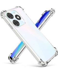 Transparent Jelly Back Cover for Infinix hot 40i - Soft Clear TPU Case