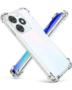 Transparent Jelly Back Cover for Infinix hot 40i - Soft Clear TPU Case