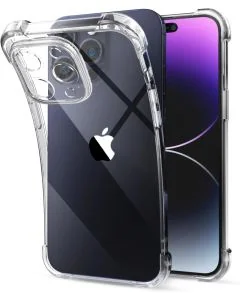 Transparent Jelly Back Cover for iPhone 14 Pro - Soft Clear TPU Case