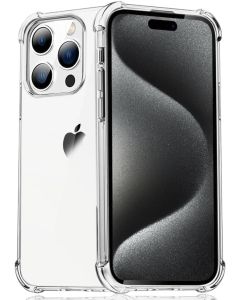Transparent Jelly Back Cover for iPhone 15 Pro - Soft Clear TPU Case