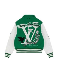 Louis Vuitton Varsity Leather Jacket - Green