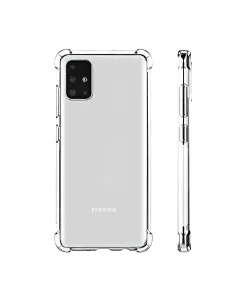 Transparent Jelly Back Cover for Samsung A51 - Soft Clear TPU Case