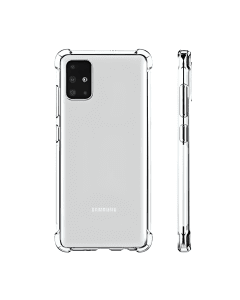 Transparent Jelly Back Cover for Samsung A51 - Soft Clear TPU Case