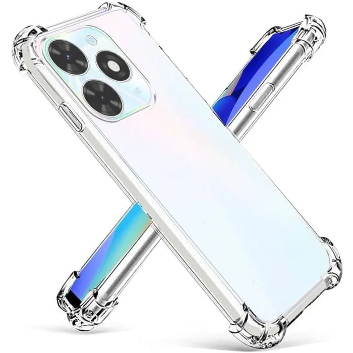 Transparent Jelly Back Cover for Infinix hot 40i - Soft Clear TPU Case