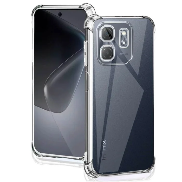 Transparent Jelly Back Cover for Infinix hot 50i - Soft Clear TPU Case