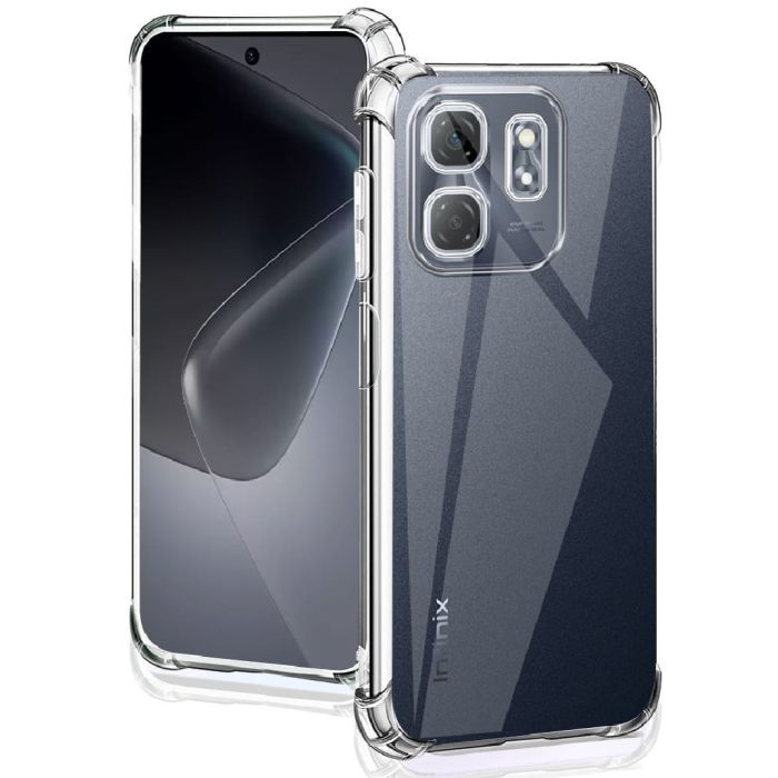 Transparent Jelly Back Cover for Infinix smart 9 - Soft Clear TPU Case