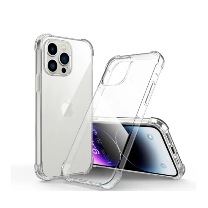 Transparent Jelly Back Cover for iPhone 14 Pro Max - Soft Clear TPU Case