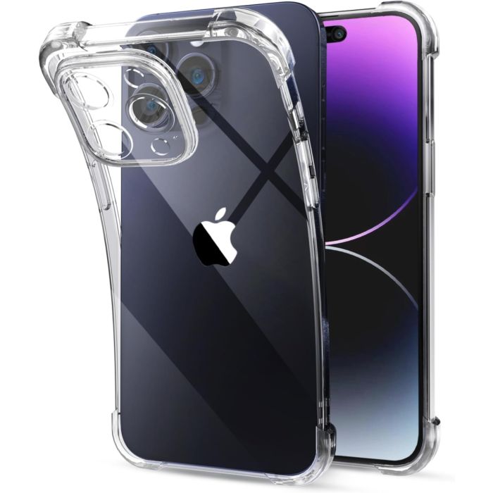 Transparent Jelly Back Cover for iPhone 14 Pro - Soft Clear TPU Case