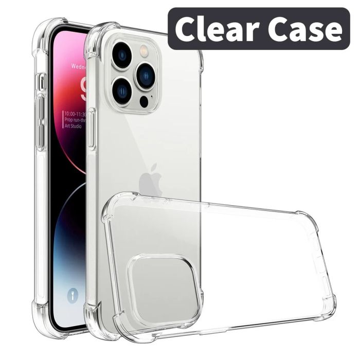 Transparent Jelly Back Cover for iPhone 15 Pro Max - Soft Clear TPU Case