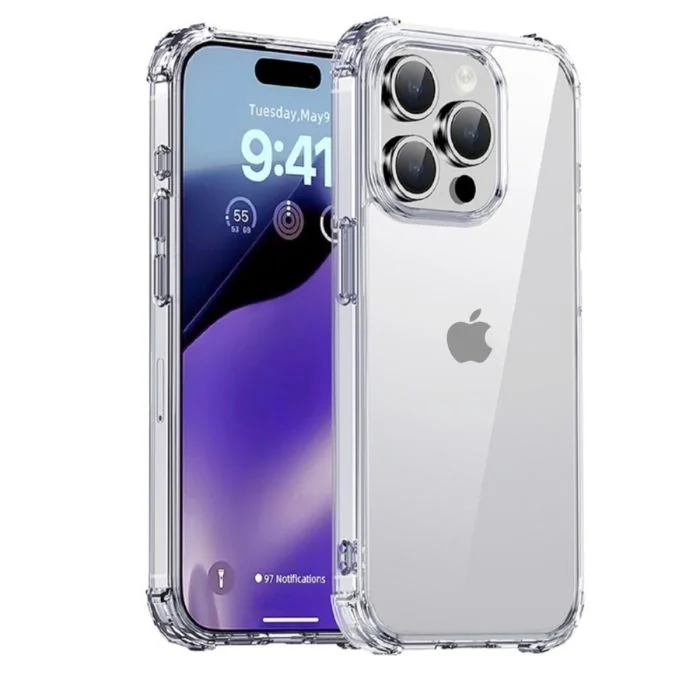 Transparent Jelly Back Cover for iPhone 16 Pro Max - Soft Clear TPU Case