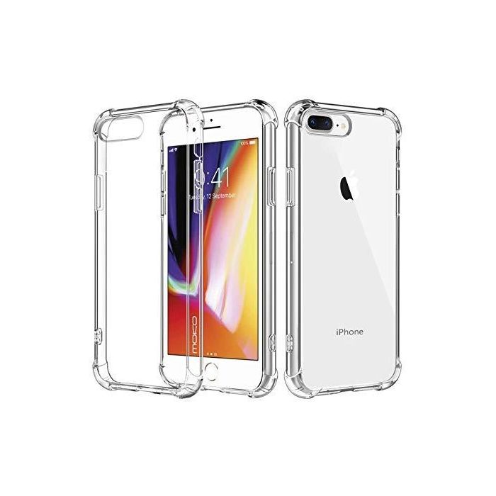 Transparent Jelly Back Cover for iPhone 8 Plus - Soft Clear TPU Case