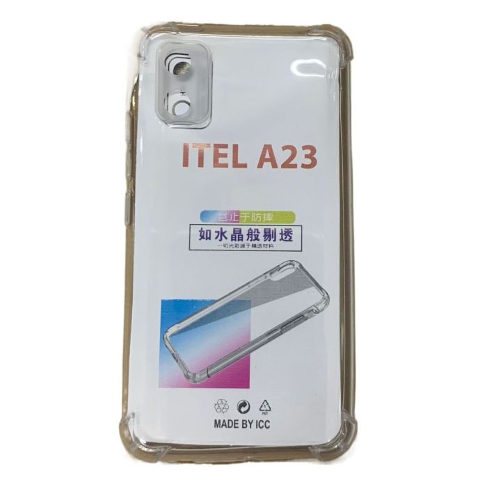 Transparent Jelly Back Cover for Itel A23 - Soft Clear TPU Case