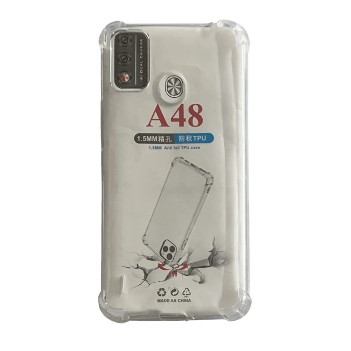 Transparent Jelly Back Cover for Itel A48 - Soft Clear TPU Case