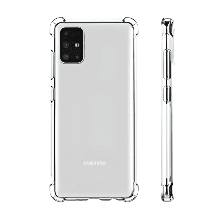 Transparent Jelly Back Cover for Samsung A51 - Soft Clear TPU Case