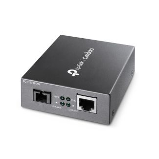 TP-Link Omada FC111PB-20 10/100 Mbps RJ45 to 100 Mbps Single-mode SC WDM Bi-Directional Fiber Converter With 1-Port PoE