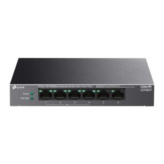 TP-Link LS106LP 6-Port 10/100 Mbps Desktop Switch with 4-Port PoE