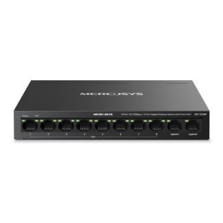 Mercusys MS110CMP 8-Port 10/100Mbps + 2-Port Gigabit Desktop Switch with 8-Port PoE+