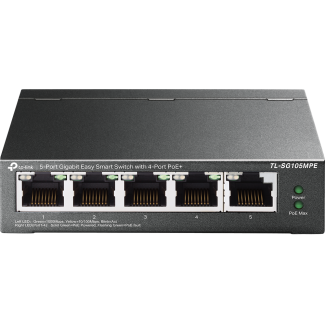 TP-Link TL-SG105MPE 5-Port Gigabit Easy Smart Switch with 4-Port PoE+